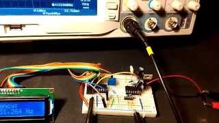 100MHz frequency counter with PIC16F628A