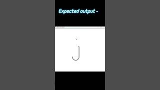 How to Draw Alphabet J using Python Turtle Module #trendingshorts