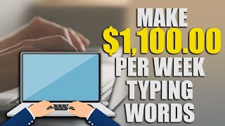 Fast Way To Make Money Typing Words Online $1,100 Per Week (Make Money Online 2023)