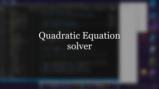 quadratic Equations Solver | Python | Tkinter | Insane Typing Speed !