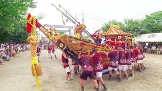 鳥出神社の鯨船行事　鯨船の演技