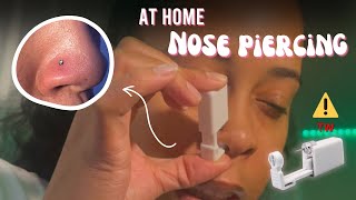 Piercing My Nose At Home| Aliexpress nose piercing kit ✨