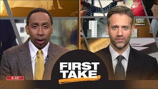 Stephen A. and Max react to James Harden's crossover on Wesley Johnson | First Take | ESPN