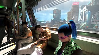 [4K] Cyberpunk 2077 Update v2.1 - Riding the NEW Night City Metro System NCART (