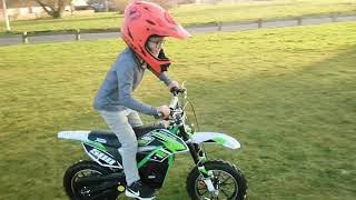 XTM Pro Rider 500w 36v Electric Dirt Bike - Conor Tries Speed 2