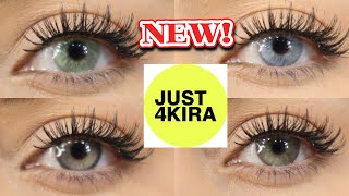 JUST4KIRA CONTACTS LENSES REVIEW 2025 | New Natural color Lenses for dark eyes!