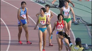 女子リレー  共通女子4×100mR  鹿児島国体陸上2023