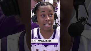 Mikaylah Williams postgame sideline interview (part 1)