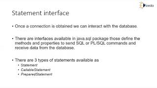 Statement Types in JDBC