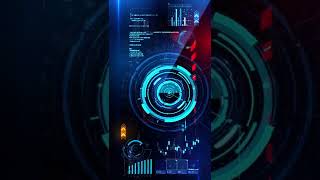 Blue technology HUD dynamic display