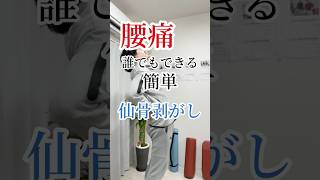 誰でも簡単【座ってても腰痛】【立っていても腰痛】【屈んでも反っても辛い腰痛】仙骨リリース#shorts