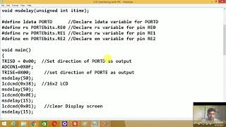 LCD interfacing with PIC18F4520