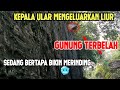 🥶Kepala Ular Naga Bertapa Keluar Air Liur Di Atas Gunung Terbelah Girik Ngimbang - Lamongan