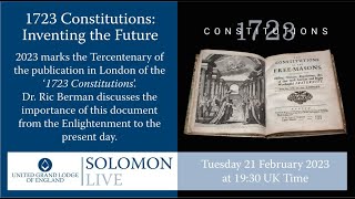 Solomon Live - 1723 Constitutions: Inventing the Future