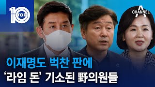 이재명도 벅찬 판에…‘라임 돈’ 기소된 野의원들 | 뉴스TOP 10