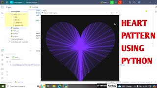 Amazing Heart Shape Pattern Using Python Turtle | How to Create Graphics with Python Turtle