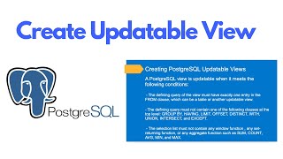 Create Updatable View | Basic Tutorial #postgresql #postgresqlview #updatableviews