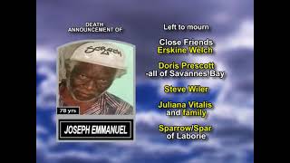 Joseph Emmanuel ~ Long Obituary