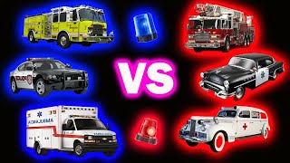 Classic Siren vs Old Police, Ambulance, Fire Truck Siren Sound Variations in 44 Seconds