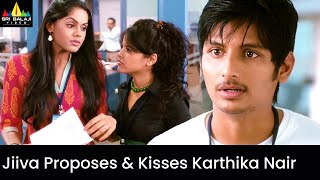 Jiiva Proposes & Kisses Karthika Nair | Rangam | Latest Dubbed Movie Scenes @SriBalajiMovies