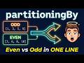 Find Even & Odd Numbers in Java Using partitioningBy() 🔥
