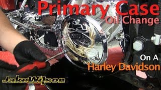 Harley Davidson Primary Case Oil Change \u0026 Primary Chain Adjustment