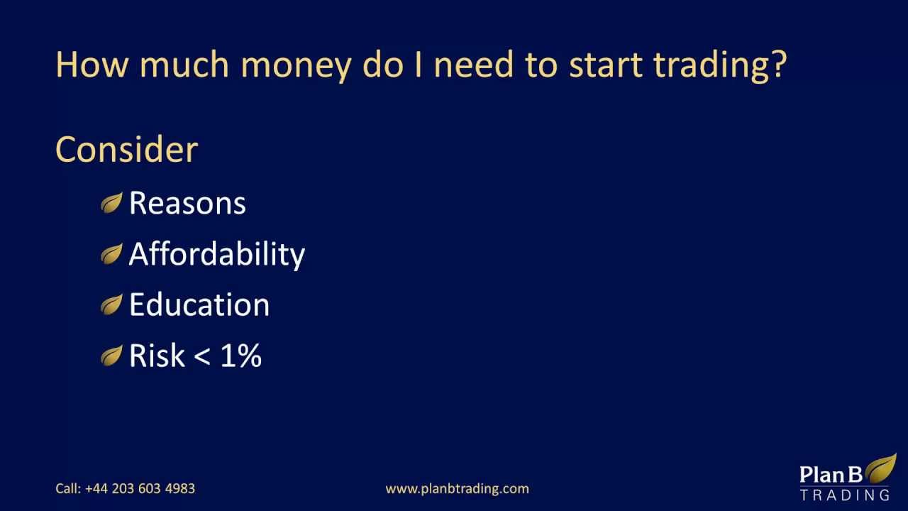 How Much Money Do I Need To Start Trading | Forex Training Courses ...