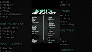 50 apps to make money 💰 online,How to earn money 💰❤️