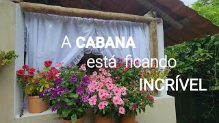 MTOS PROJETOS NESSE VÍDEO/ CABANA E JARDIM FICANDO LINDOS