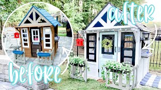 DIY PLAYHOUSE MAKEOVER | BEFORE & AFTER | MORE WITH MORROWS