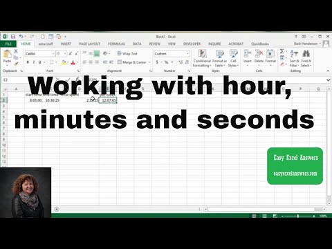 Working with hour, minutes and seconds in Excel