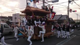 岸和田だんじり祭 西之内町(南掃守地区)ラストやりまわし