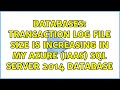 Databases: Transaction Log file size is increasing in my Azure (IAAS) SQL Server 2014 database