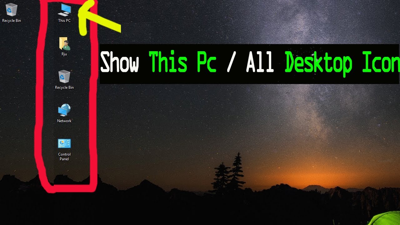 How To Show / Hide This Pc Icon On Desktop ---Desktop Icon Change (This ...