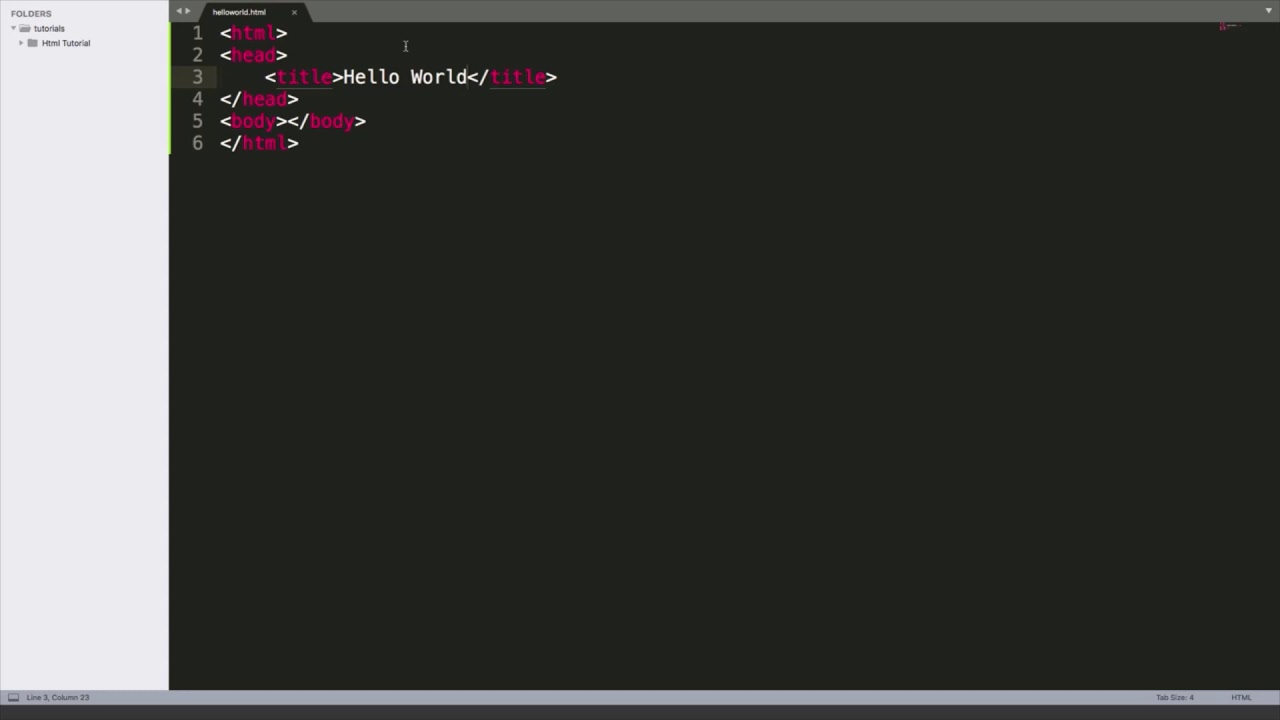 Hello World Html Tutorial Youtube
