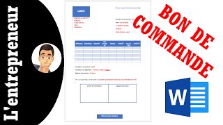 Faire un bon de commande sur Word (+ modèle)