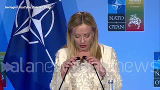 Meloni: "Ucraina nella Nato quando ci saranno le condizioni"