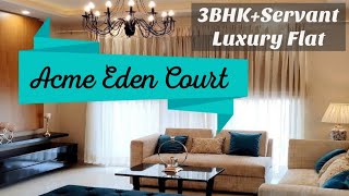 3BHK+Servant | 2240 Sqft Ultra luxury flat + latest Interior | Acme Eden \u0026 Emerald Court Mohali