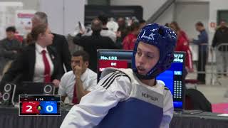 2018 Canadian National Taekwondo Championships Showcase: F-46kg - Mya Nicholson vs.  Kim Migneault