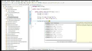 String comparison using equals method and operator