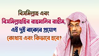 বিসমিল্লাহ এবং বিসমিল্লাহির রাহমানির রাহীম, এই দুই বাক্যের প্রয়োগ কোথায় কিভাবে হবে?