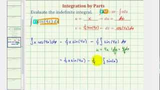 Ex: Integration by Parts Involving a Trig and Linear Function (x*cos(4x))