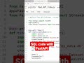 SQL code with FastAPI