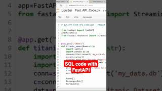 SQL code with FastAPI
