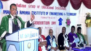 Mahath Amma Inst of Engg \u0026 Tech Convocation' 14 Part 3