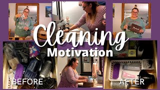 New! Cleaning Motivation! // Declutter Master Bathroom // Cleaning With Me // Amazon Haul
