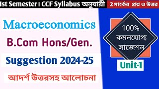 Bcom 1st Semester Microeconomics Suggestion 2024-25| miceconomics Suggestion | Cu Bcom