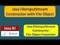 Java FileInputStream Constructor with File Object | Java IO Tutorial | Java Tutorial