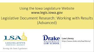 Legislative Document Research: Working with Results (Advanced)
