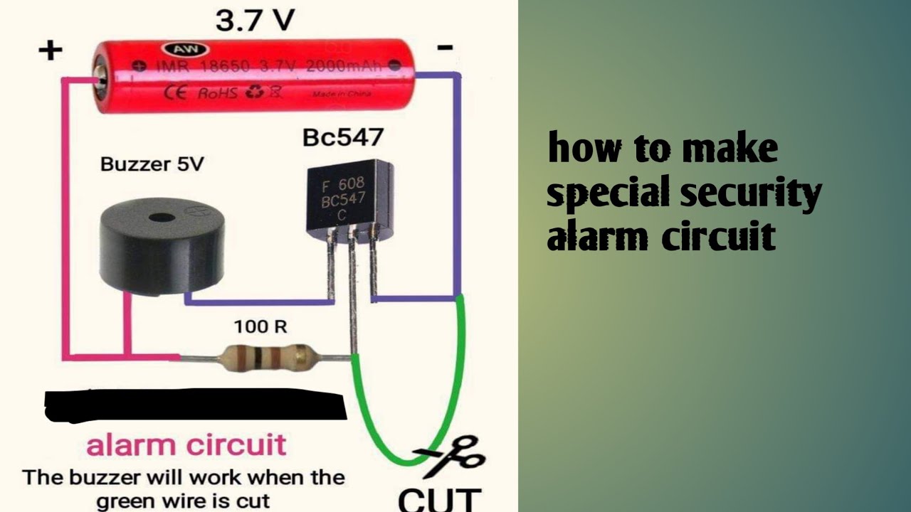 How To Make Very Smart Alarm Circuit With BC 547 Transistor .. - YouTube